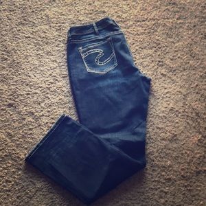 Silver dark denim jeans